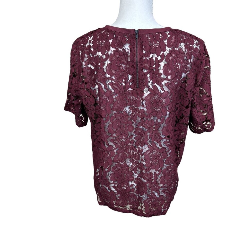 Madewell top, size Large, semisheer, lace, NWT, summer, dressy, office, zipper - Picture 6 of 11